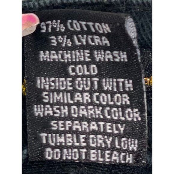 Southpole Womens Embroidered Jeans Size 9 Black Denim 97% Cotton & 3% Lycra - Picture 8 of 11